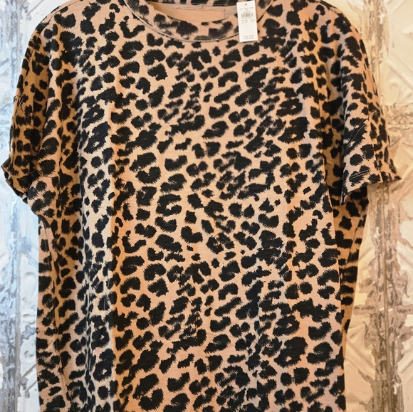 Aerie Tan and Black Leopard Print Top Oversized Size XS NWT - Picture 7 of 14